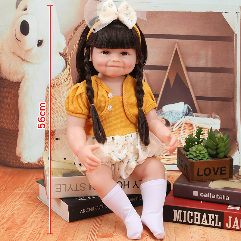 56 cm Rebirth Simulación de regalos de Barbie Baby Soft Girls Toy Set Muñecas para niños