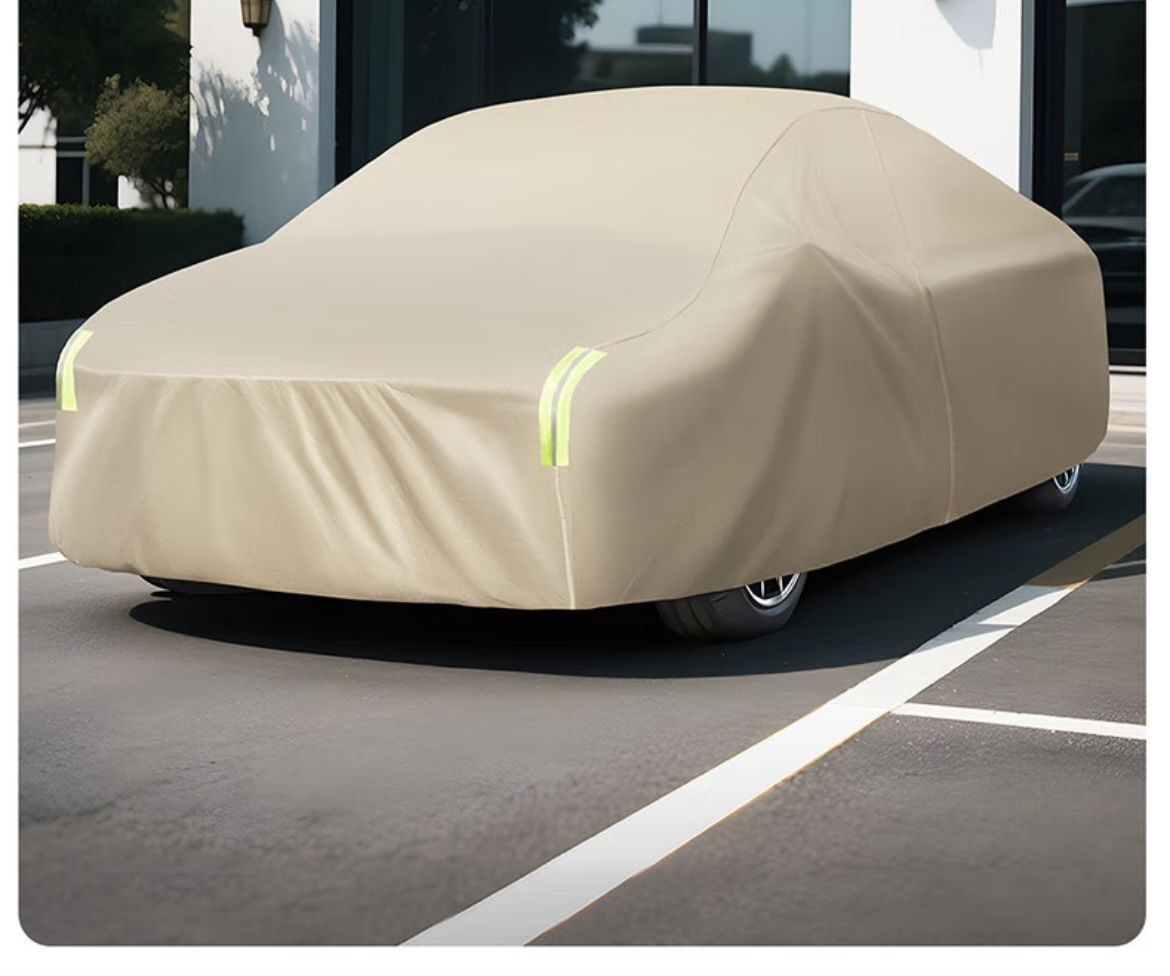 600D Car Cover, Full Cover, Sun Protection, Heat Insulation Cover, Oxford Cloth, Rainproof Outer Cover, Thickened Canvas