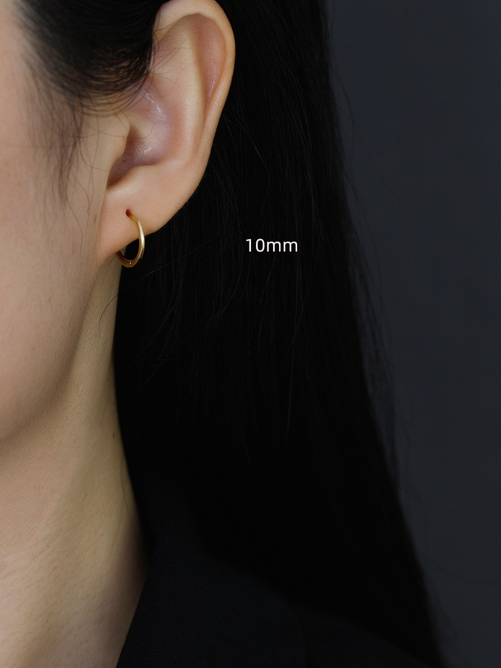 Simple Style Circle Sterling Silver Plating Hoop Earrings 1 Pair