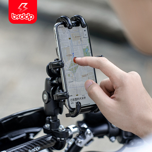Factory direct supply motorcycle shock-absorbing anti-shock mobile phone holder electric vehicle riding take-out navigation holder eight-claw wholesale