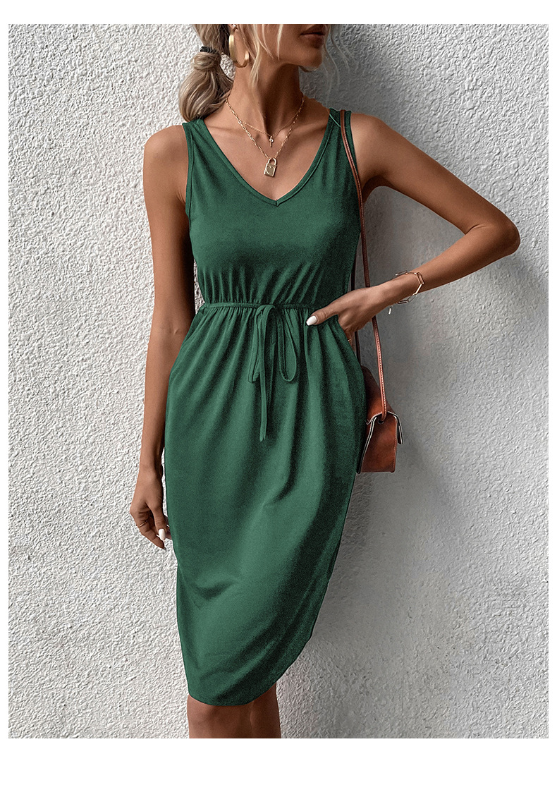 Summer Women Wear Sleeveless Casual Solid Color Dress 17 Summer Women Wear Sleeveless Casual Solid Color Dress