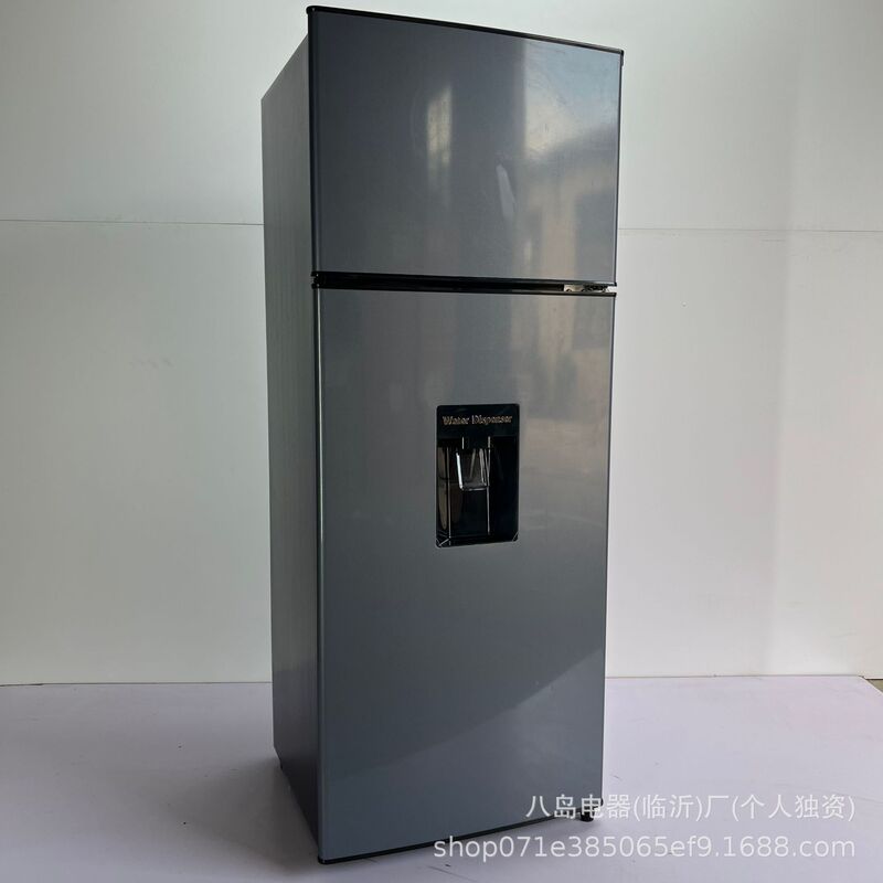 Cross-Border Foreign Trade Refrigerator Household Double-Door Refrigerator with Water Dispenser Dormitory Rental Room Freezer and Refrigeration Double-Door Refrigerator Cross-Border Foreign Trade Refrigerator Household Double-Door Refrigerator with Water Dispenser Dormitory Rental Room Freezer and Refrigeration Double-Door Refrigerator