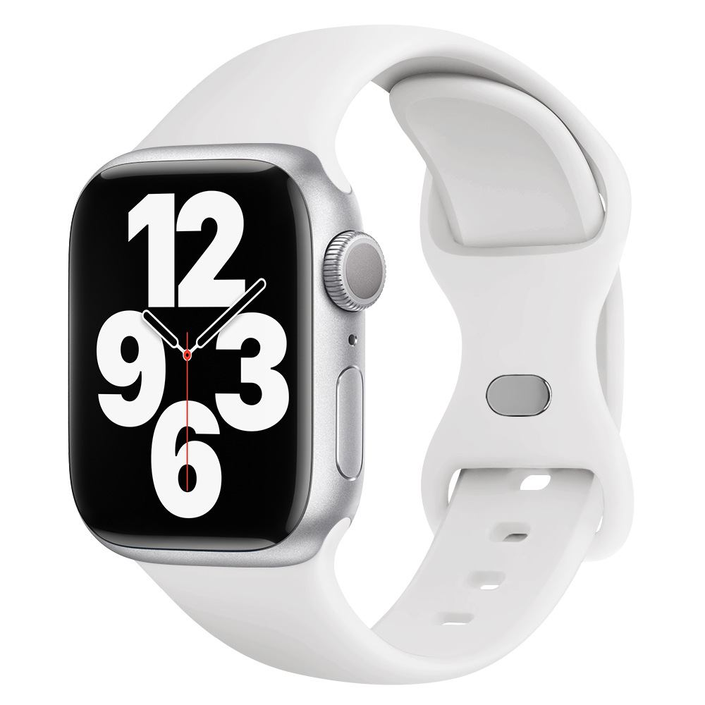 Aplicable AppleWatch Butterfly Buckle Silicone Deportivo correa de reloj Iwatch9876 generación / se inteligente