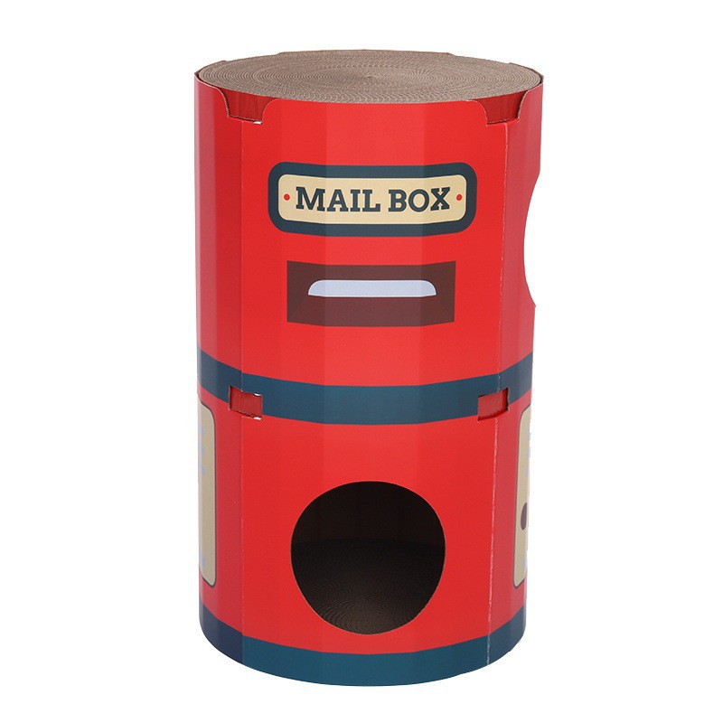 Cajada para gatos, tablero para raspar para gatos, tablero de garra de gato integrado, resistente al desgaste, sin astillas, adhesivo de pared vertical, cartón, papel corrugado, casa para gatos, garra de molienda para casa