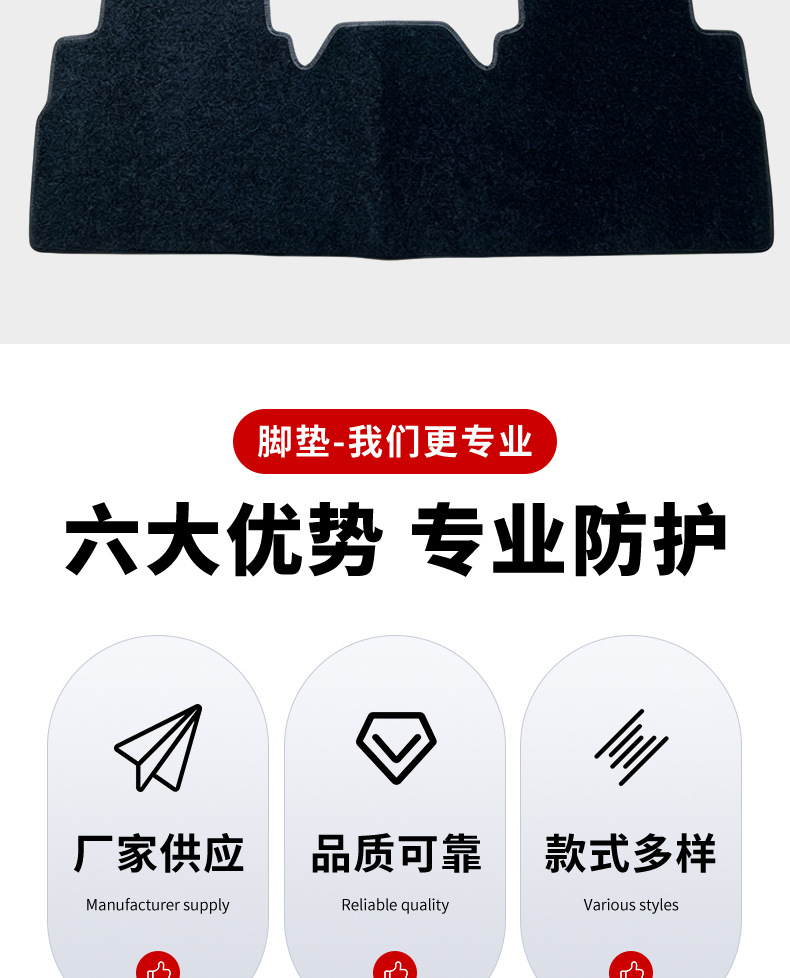 Car Floor Mat Factory Jietu T2 Dirt-Resistant Car Mats Autumn and Winter Non-Slip Dirt-Resistant with Printed Logo for Specific Car Models