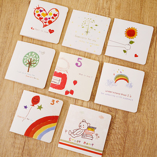 Simple stick figure greeting card Tanabata Valentine's Day baking flower shop birthday thank you card blessing card cross-border wholesale