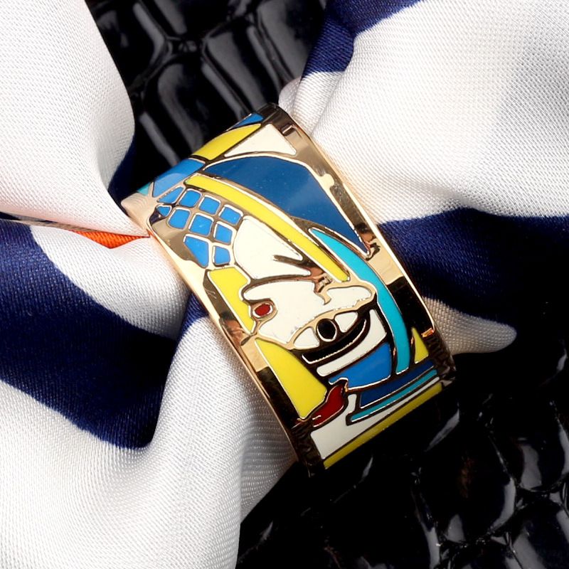 Esmalte de moda bufanda hebilla del todo fósforo chal hebilla avanzada bufanda accesorios Banco camisa decoración de doble uso cuadrado bufanda nudo