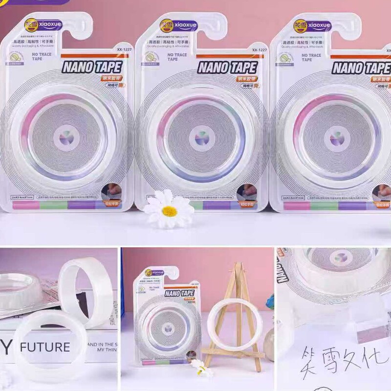 Grid Nano Double-Sided Tape High Viscosity Traceless Transparent Washable Nail-Free Double-Sided Tape Wall Fixing Strong Tape