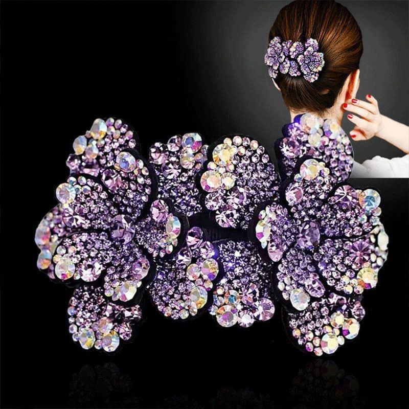 Mujeres Elegante Flor Arílico Garras De Pelo display picture 12