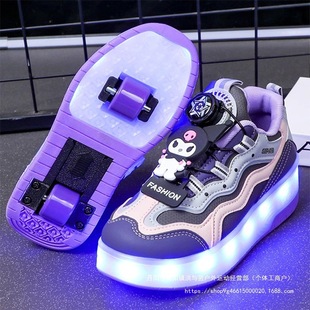 Kulomi children's heloo shoes girls summer 2025 new net red sports skating roller shoes shrinkable wholesale