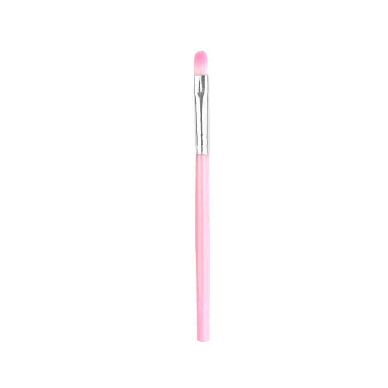 Handheld brush, fuchsia face blush for makeup, 5 pieces, (Physicals)