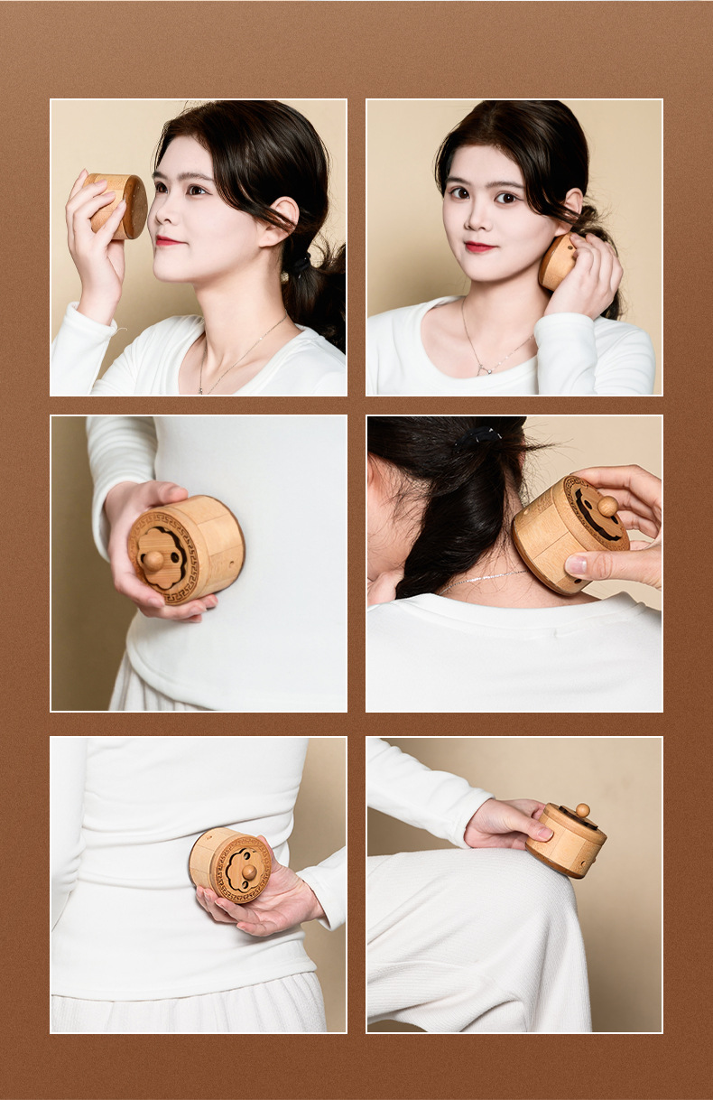 Bian Stone Moxibustion Jar Facial Massage Warm Therapy Tool Gua Sha Cup Black Stone specifications