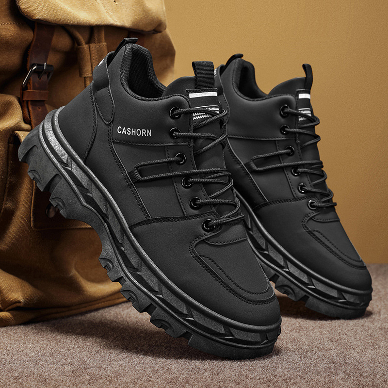 Hombre botas Martin de otoño al aire libre deportes desgaste botas de herramienta de moda para hombres de alto estilo británico botas vintage casuales