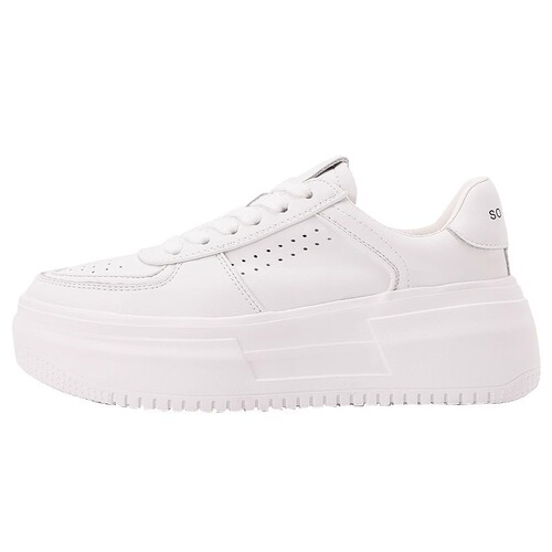 Popular small white shoes for women 2026 spring and autumn new all-matching white shoes with platform sole and height-increasing skate shoes for sports and casual women's shoes