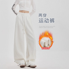 美式复古两穿运动裤女2025春秋新款高腰显瘦瑜伽裤外穿休闲卫裤
