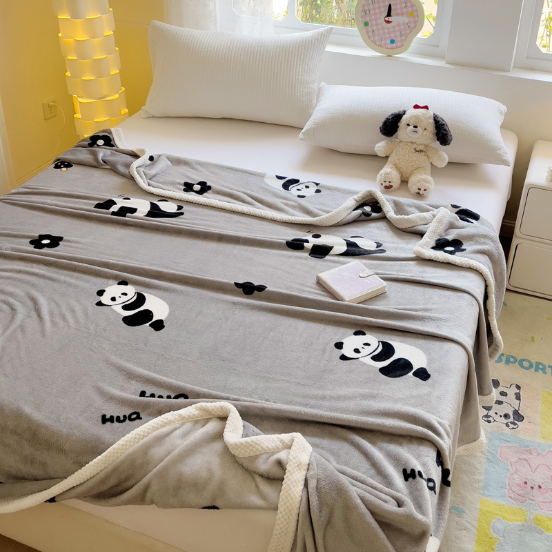 Coperta in velluto di latte con bordo in velluto Beibei, adatta alla pelle, doppia faccia, per ufficio, divano, studente, inverno, spesso e caldo, lenzuolo_voghion.com