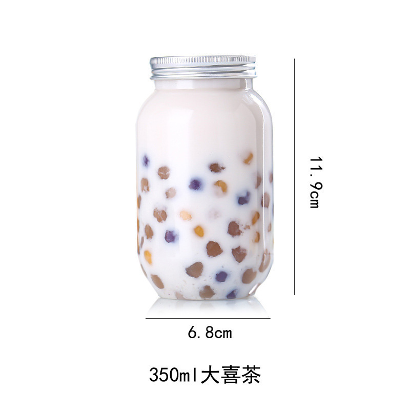 网红奶茶杯一次性塑料杯子批发胖胖杯甜品杯饮品杯带盖商用打包杯|undefined