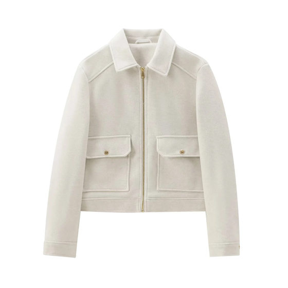 Cross-border European and American Women's AliExpress Explosions Zipper Ornament Soft Jacket