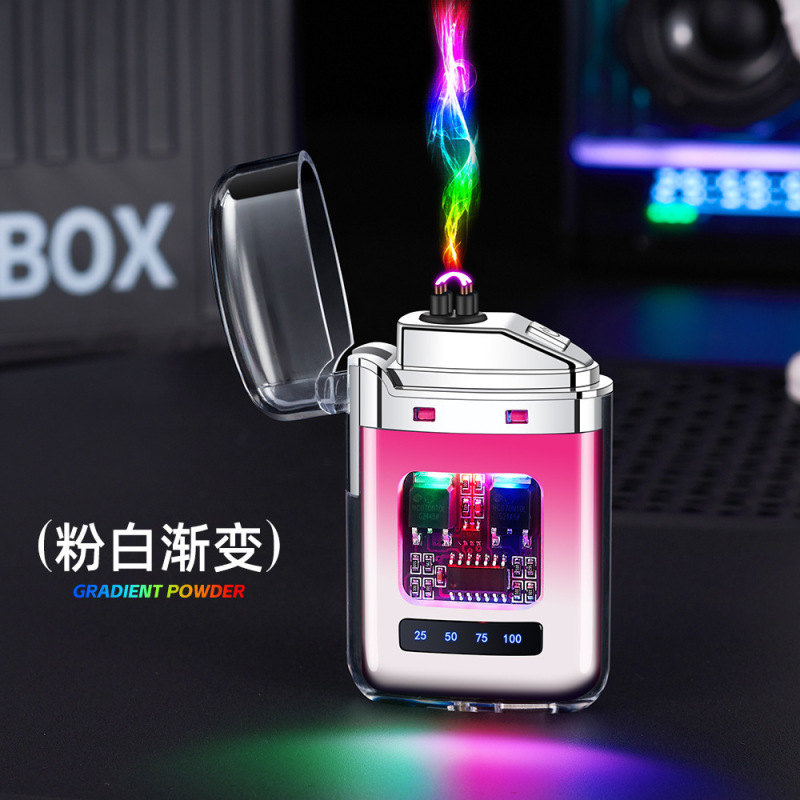 透明防水アークパルス点火装置防風 USB 充電式ライター男性のパーソナライズされたギフト卸売|undefined