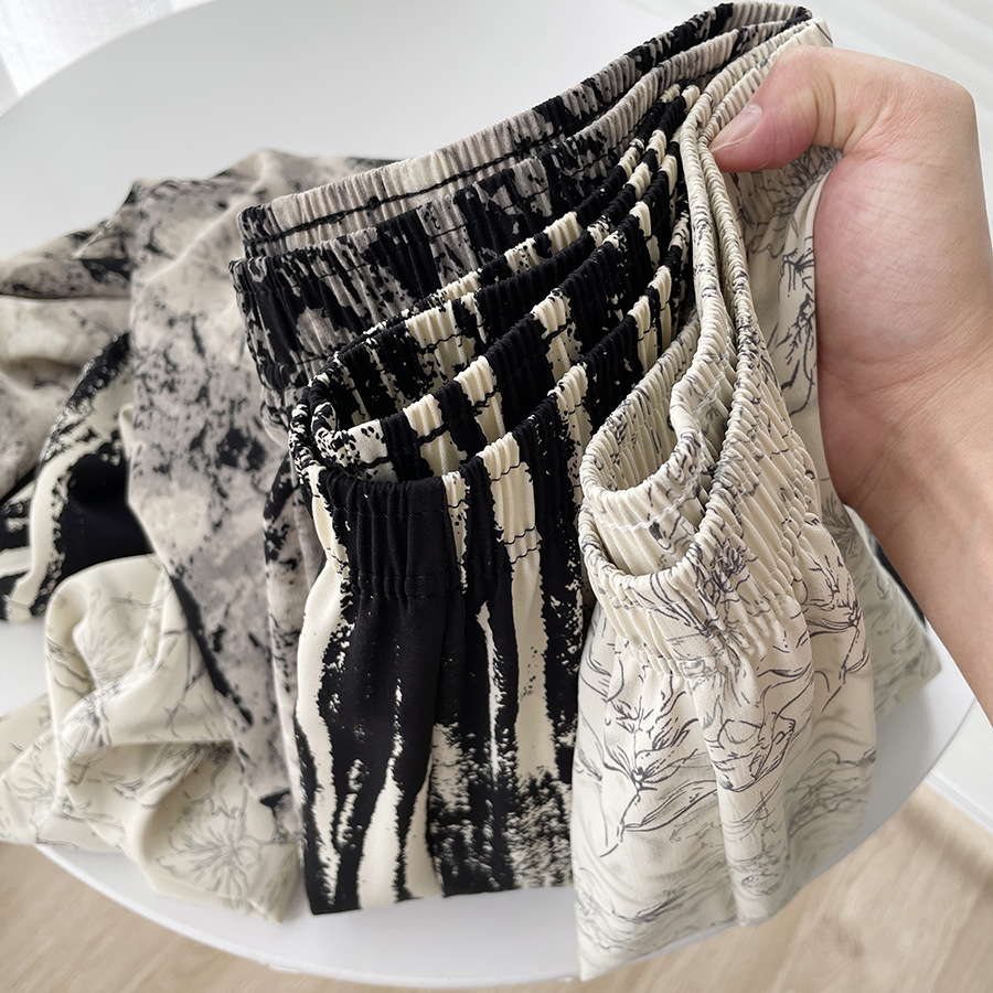 Women's Daily Streetwear Stripe Graffiti Full Length Printing Casual Pants Straight Pants display picture 7