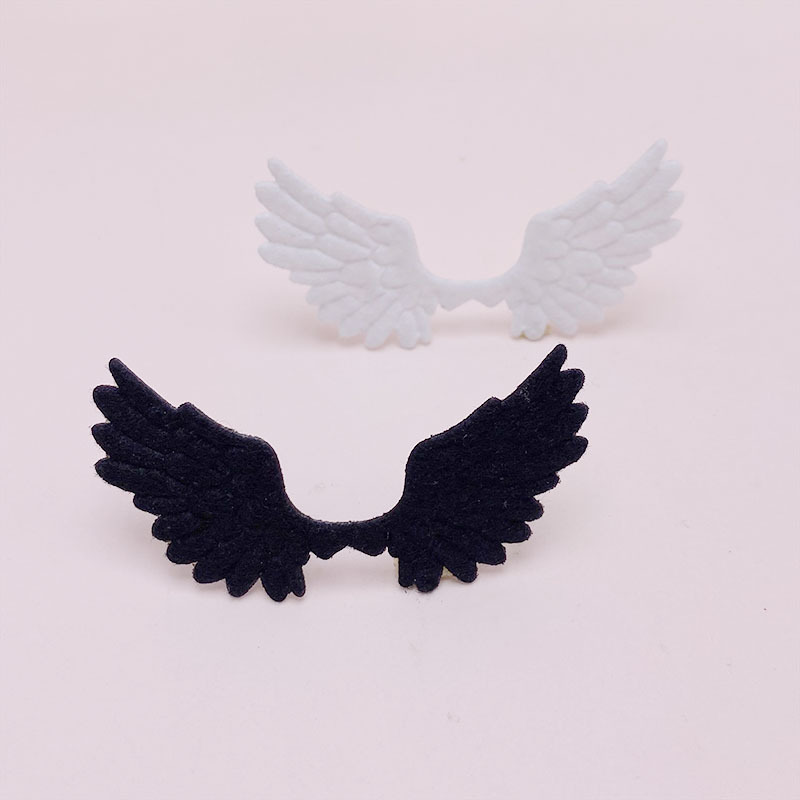 Ultrasónico fieltro alas de Ángel niños dibujos animados DIY pelo accesorios horquilla juguete muñeca ropa sombrero Accesorios