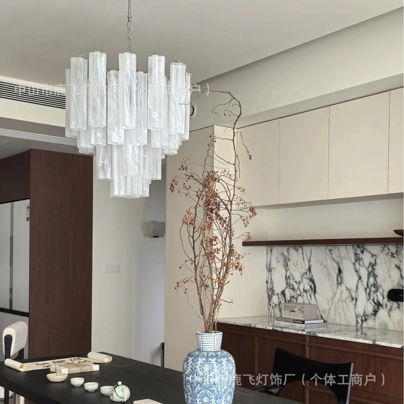 法式穆拉诺轻奢云雾吊灯现代别墅客厅温馨卧室复式楼过道装饰吊灯|undefined