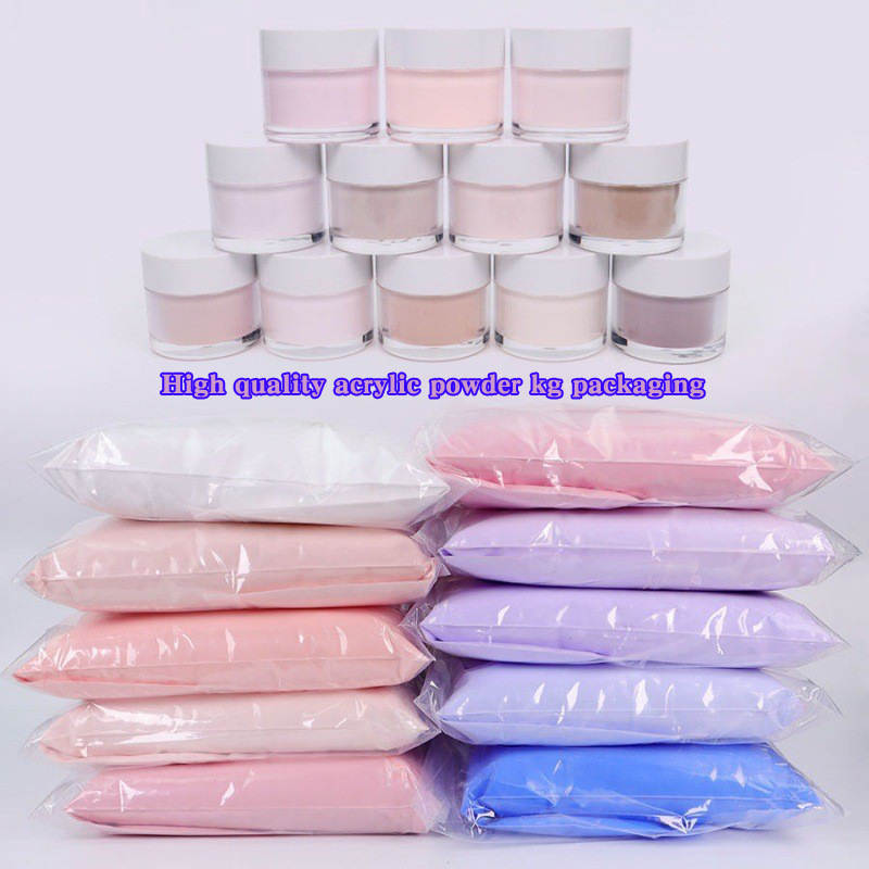 Wholesale Nail Art Crystal Powder Acrylicpowder Carving Soaking Powder Nail Powder Kilogram Pack French Nails