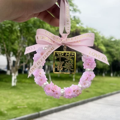 and joy, Car hanging - resin-orchid-pink-9-pearls