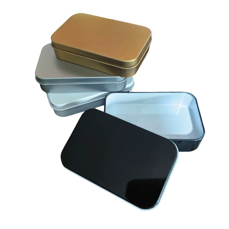 Универсальная маленькая упаковка для флеш-накопителей USB, жестяная коробка 9x6x2 из серебристой матовой жести, в наличии, готова к отправке