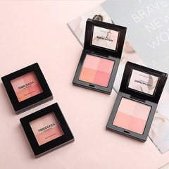 【有中文標】泰國TREECHADA4色格子腮紅胭脂自然持久橘粉珠光高光