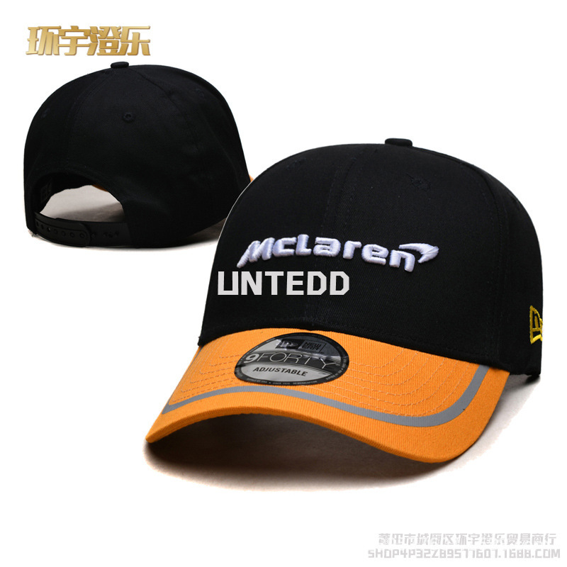 跨境汽车帽鸭舌帽F1方程式拉力赛棒球帽刺绣可调节弯沿车标赛车帽|undefined