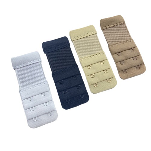 Underwear accessories 3.8cm three rows and two buttons nylon extension buckle bra elastic elastic band buckle distance 1.9CM extended buckle