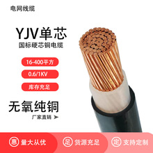 国标铜芯硬芯架空单芯交联聚乙烯绝缘电力电缆YJV 1*16 25 35 50