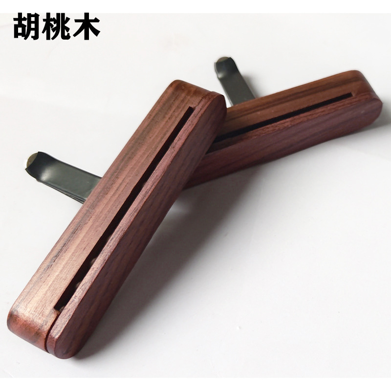 实木车载扩香木香薰黑胡桃木汽车空调出风口卡夹式香薰盒厂家直发|undefined