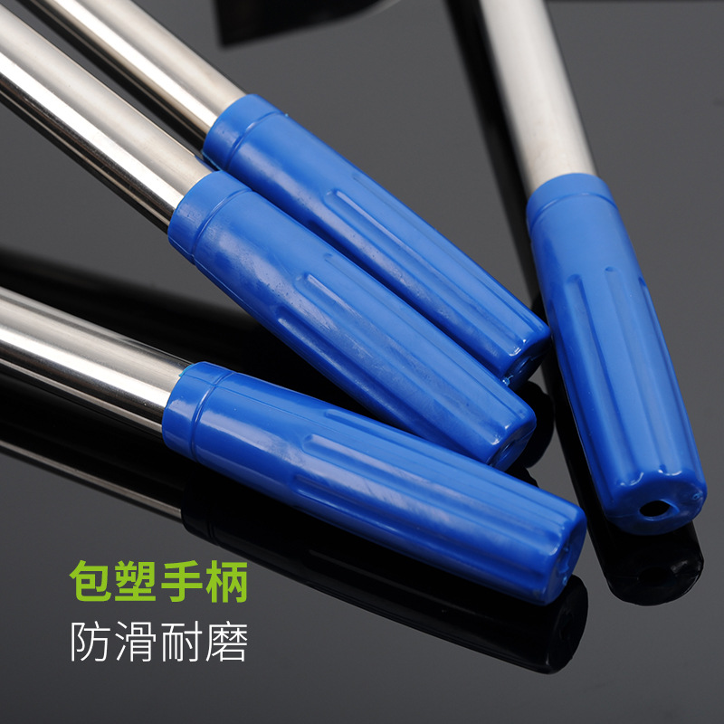 Venta al por mayor de acero inoxidable azada herramientas de Granja Hogar mango largo pequeña azada al aire libre escarda jardinería pala de doble uso engrosada conjunto de cinco piezas