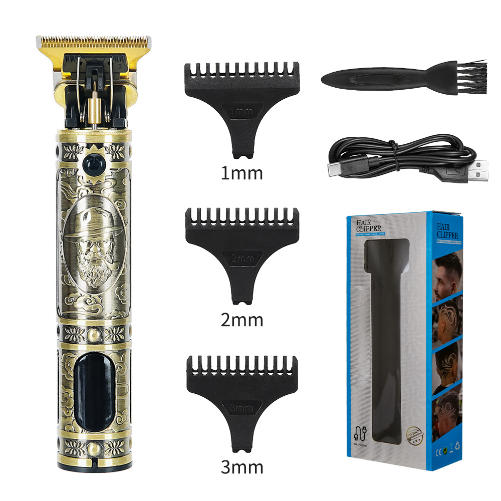 Corte de pelo eléctrico transfronterizo al por mayor retrógrado tallado impulsor eléctrico cabeza baldía de aceite impulsor eléctrico cortadora de plástico afeitar