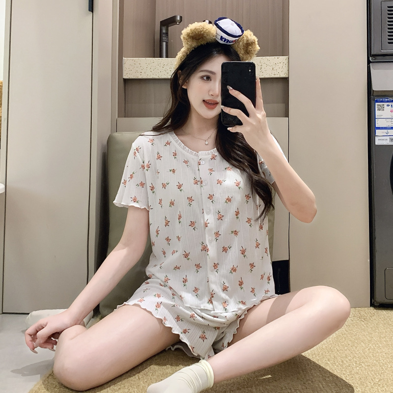 F반팔-335 붉은꽃