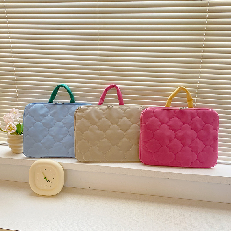 Korean-style portable contrast color laptop bag 11-inch ipa liner storage bag 14-inch laptop notebook computer bag