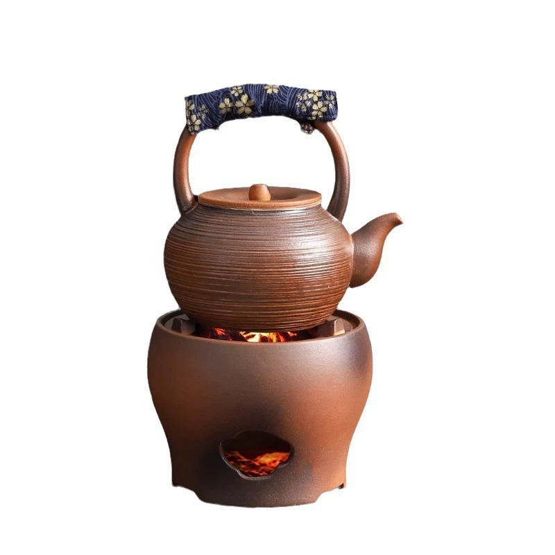 Travel tea set, ceramic teapot, light luxury style