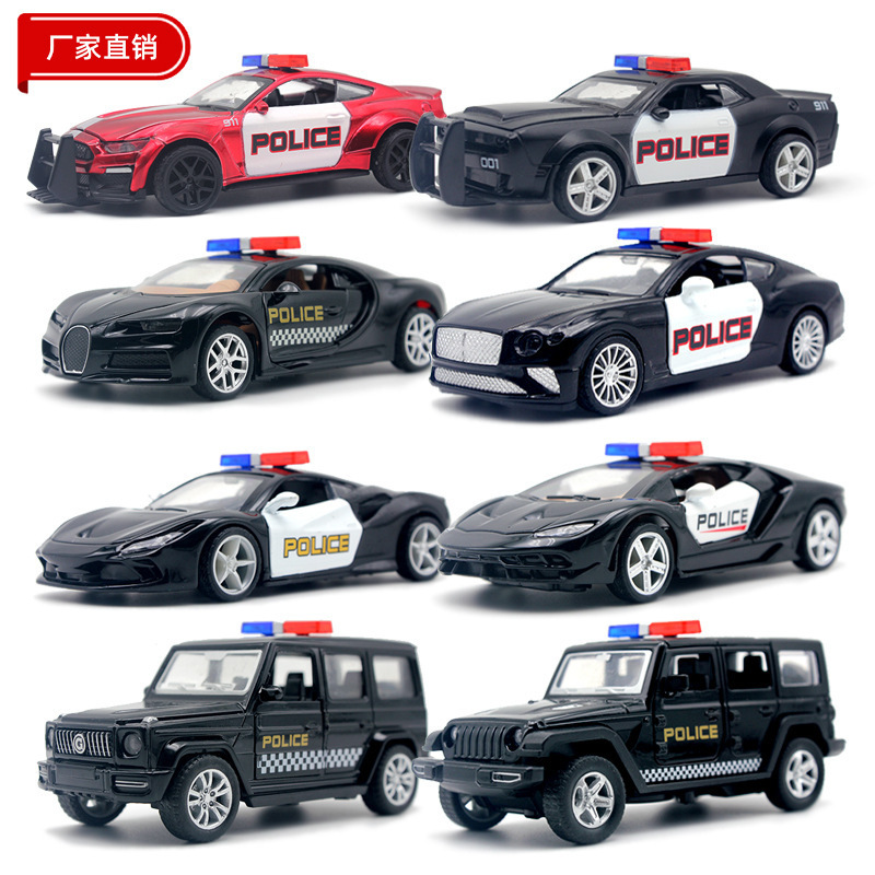 Bagged 1:36 Scale Realistic Police Car Alloy Model Mustang G-Class Boys' Toy Children's Car Wholesale