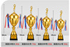 Four -column metal trophy football basketball pigeon pigeon competition creative sports student gold and silver awards Taekwondo dance