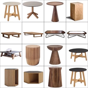 Outdoor Waterproof Teak Coffee Table Wooden Pier Balcony Small Round Table Outdoor Designer Anti-corrosion Solid Wood Round Side Furniture