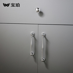 法式奶油風電鍍衣櫃門把手現代簡約高檔輕奢櫥櫃極簡銀色抽屜拉手