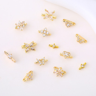 14K����ɫ΢��ʯ�p���ſ۸�Ƭʮ���p���ִ������diy����Ʒ