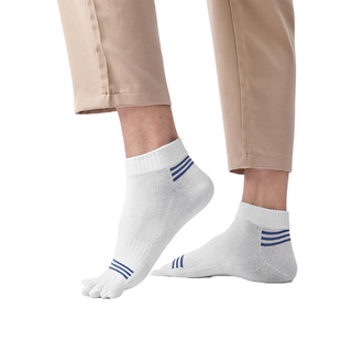 New combed cotton five-finger socks men's deodorant sweat-absorbent spring and summer short toe socks sports socks five-finger socks men