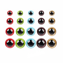 供跨境动物塑料眼睛毛绒玩具配件彩色安全眼睛工艺眼睛带垫圈填充