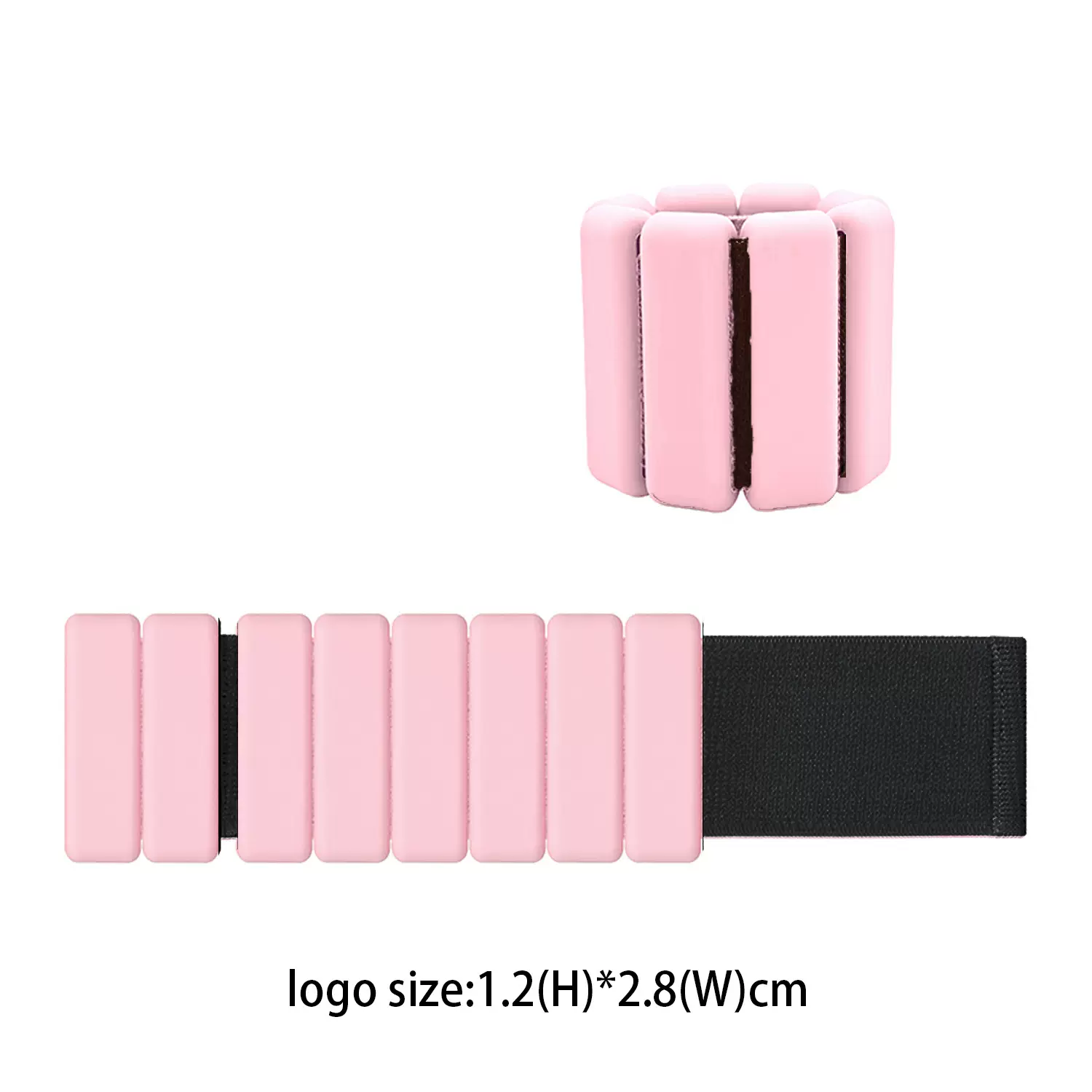 瑜伽健身运动训练舞蹈练习硅胶魔术贴负重手环 一对2磅 4磅