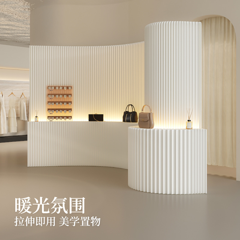 Spot Wholesale Folding Paper Luminous Storage Screen Home Office Partition Removable Shape Storage Screen Partition