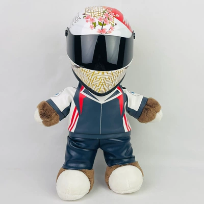 Motosiklet dəbilqələri, Box Pendant Motorcycle Travel Partner - 28cm-flower-bear-crane-s-size-includes-helmet-buckle