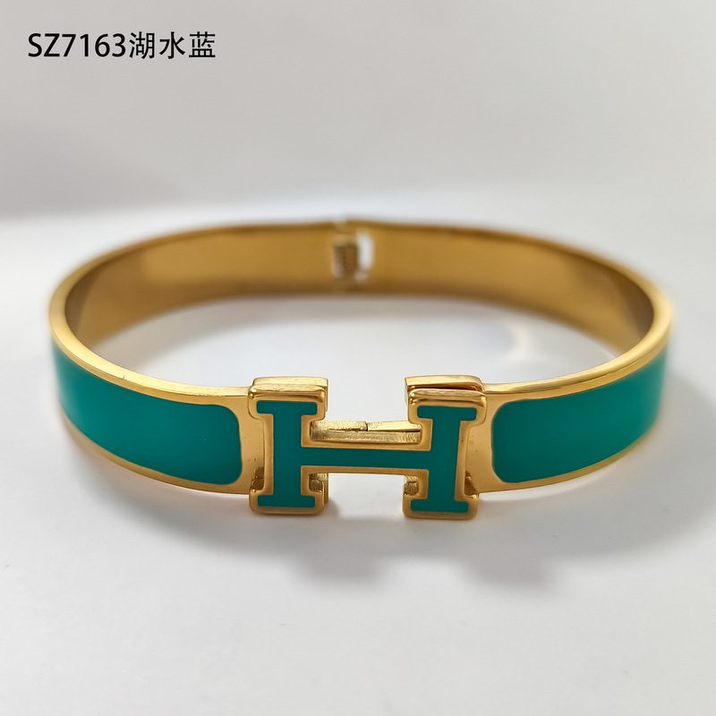 个性潮人满镶泥巴钻钉子卡扣不锈钢金手镯厂家批发手饰wholesale|undefined